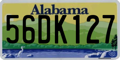 AL license plate 56DK127