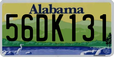 AL license plate 56DK131