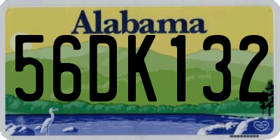 AL license plate 56DK132