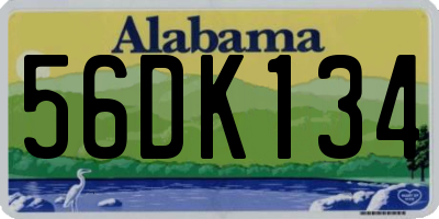AL license plate 56DK134