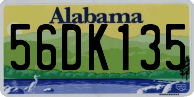 AL license plate 56DK135