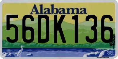 AL license plate 56DK136