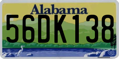 AL license plate 56DK138