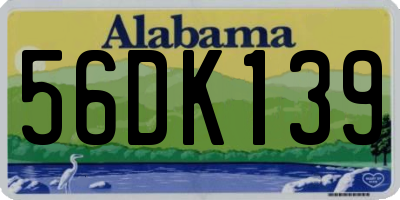 AL license plate 56DK139