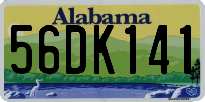 AL license plate 56DK141