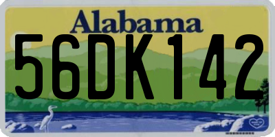 AL license plate 56DK142