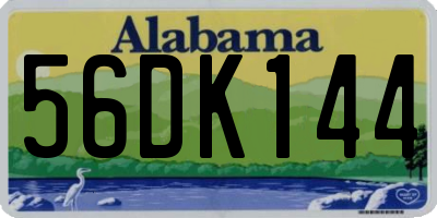 AL license plate 56DK144