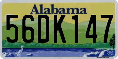 AL license plate 56DK147