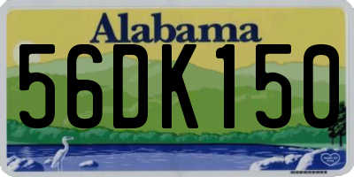 AL license plate 56DK150