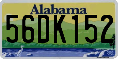 AL license plate 56DK152