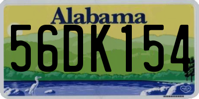 AL license plate 56DK154