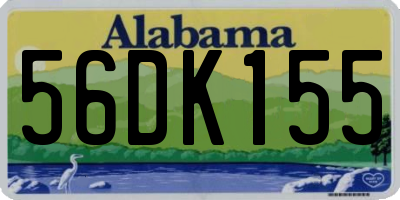AL license plate 56DK155
