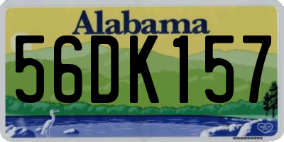 AL license plate 56DK157