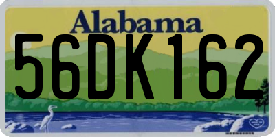 AL license plate 56DK162