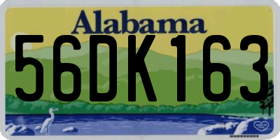 AL license plate 56DK163