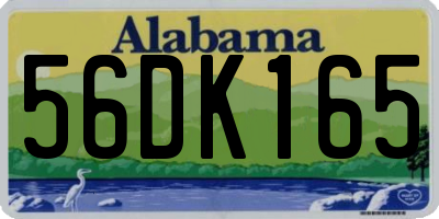 AL license plate 56DK165