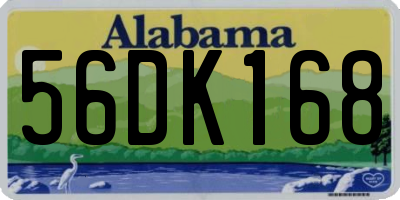 AL license plate 56DK168