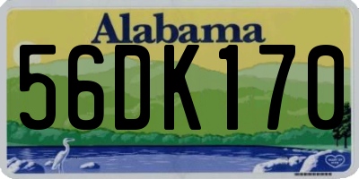 AL license plate 56DK170