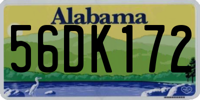 AL license plate 56DK172