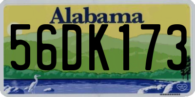 AL license plate 56DK173