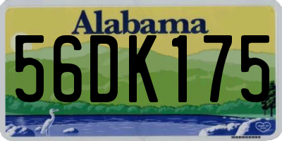 AL license plate 56DK175