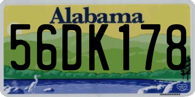 AL license plate 56DK178