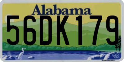 AL license plate 56DK179