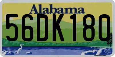 AL license plate 56DK180