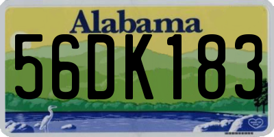 AL license plate 56DK183