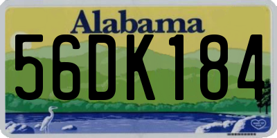 AL license plate 56DK184