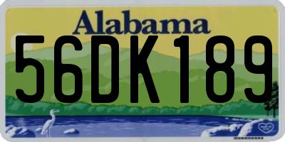 AL license plate 56DK189