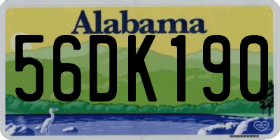 AL license plate 56DK190