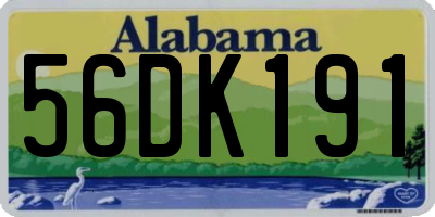 AL license plate 56DK191