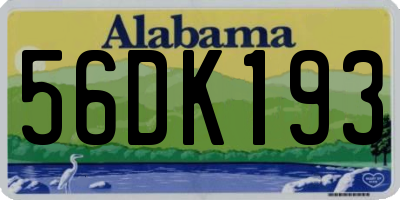 AL license plate 56DK193