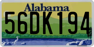 AL license plate 56DK194