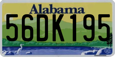 AL license plate 56DK195