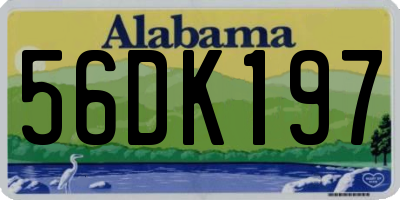 AL license plate 56DK197