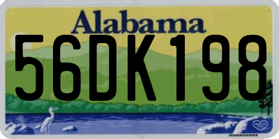 AL license plate 56DK198