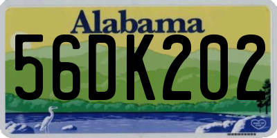 AL license plate 56DK202