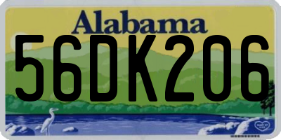 AL license plate 56DK206