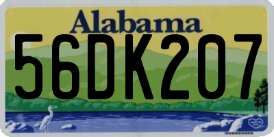 AL license plate 56DK207
