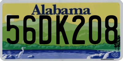 AL license plate 56DK208