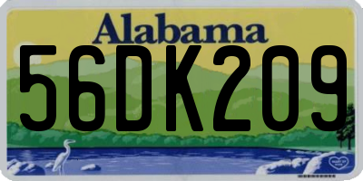 AL license plate 56DK209