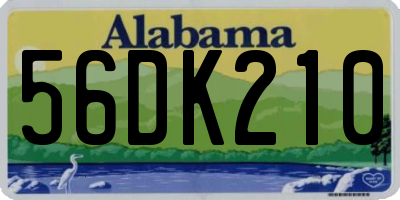 AL license plate 56DK210