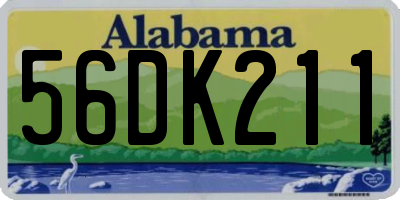 AL license plate 56DK211