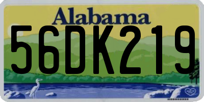 AL license plate 56DK219