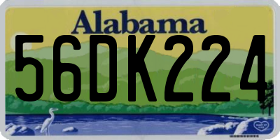 AL license plate 56DK224