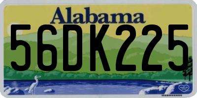 AL license plate 56DK225