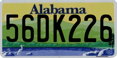 AL license plate 56DK226