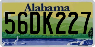 AL license plate 56DK227